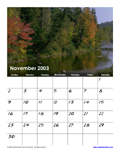 November 2003 Calendar #1