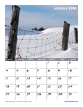 January 2004 Calendar #5