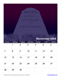 November 2004 Calendar #1