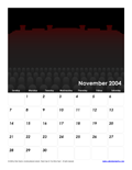 November 2004 Calendar #2
